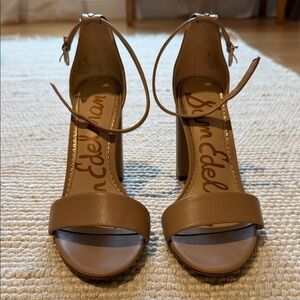 Sam Edelman Brown Ankle Strap Heels